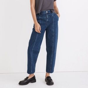 NWT $138 Madewell High Rise Balloon Straight Mom Jeans in Sanford Wash US 26